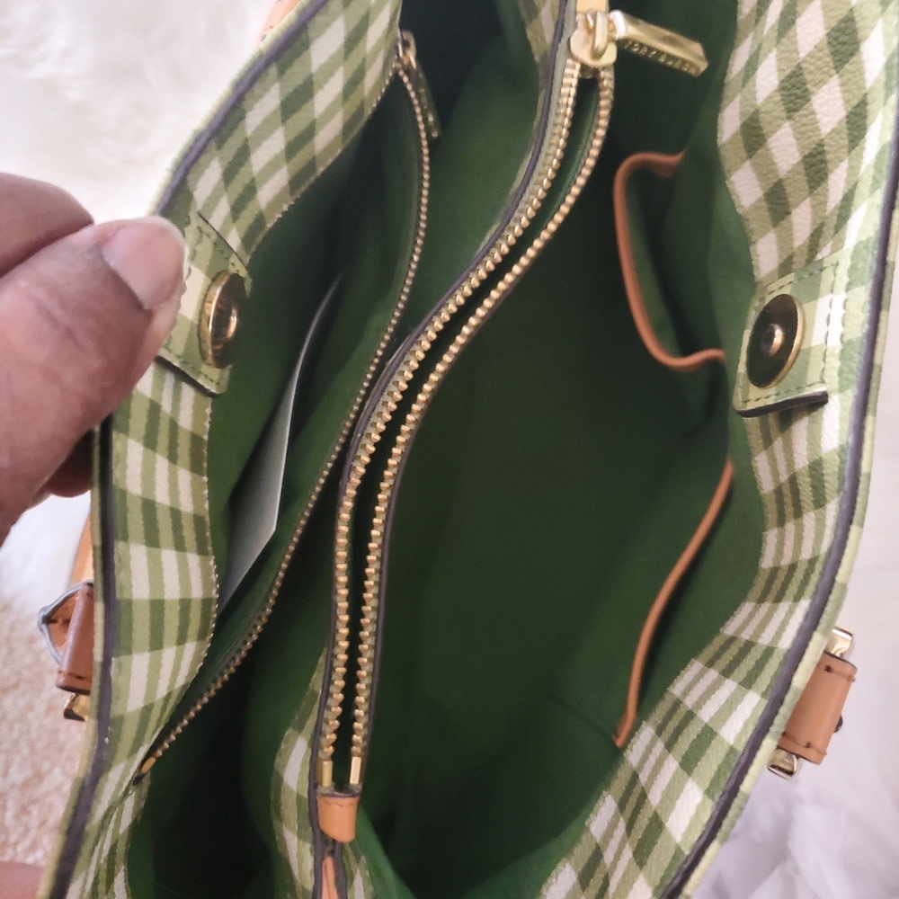 Tory NWOT Tory Burch Kerrington Gingham Dome Satchel - Picture 16 of 16